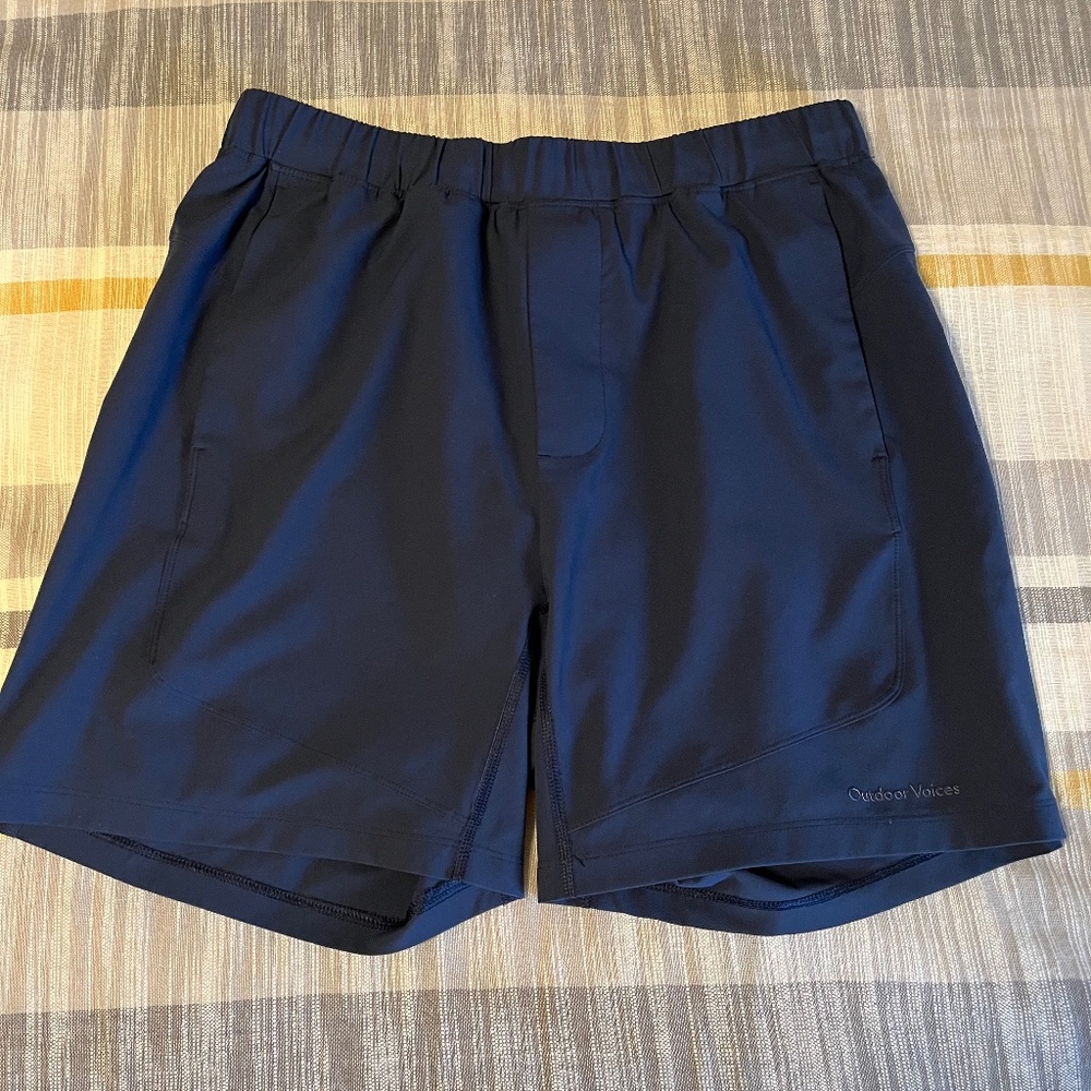 Outdoor Voices lined athletic shorts. Navy blue. Medium. Excellent condition.